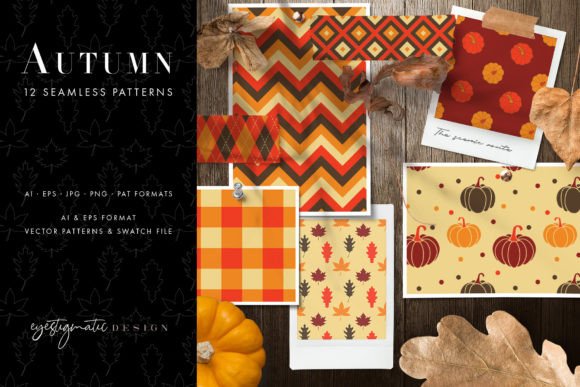 12 Seamless Autumn Patterns - Set 2
