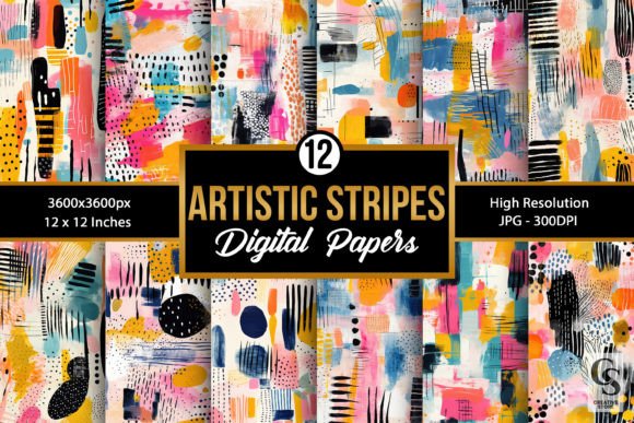 Artistic Brush Strokes Seamless Patterns