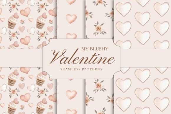 Blush Pink Valentine Seamless Patterns: A Delicate Choice for Romantic Design Projects