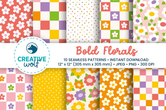 Bold Florals and Checkers Patterns: A Vibrant Addition to Your Creative Toolkit