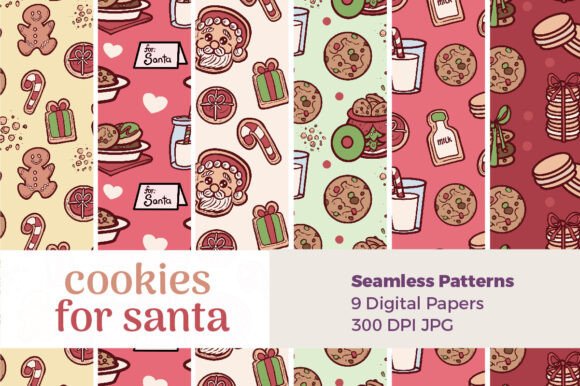 Cookies for Santa Seamless Patterns