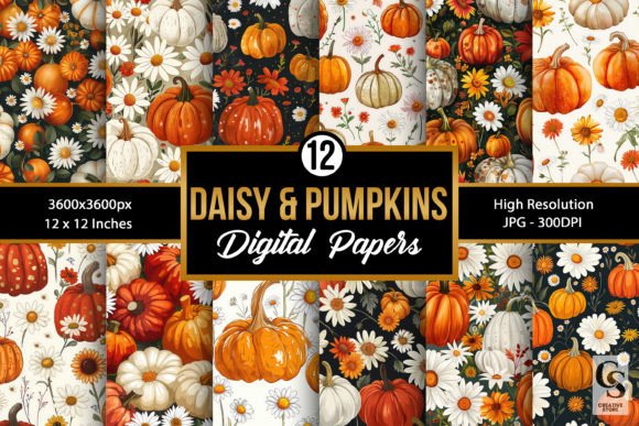 Daisy Flowers Fall Pumpkin Patterns: Strategic Use for Creative and Professional Projects