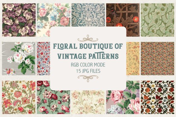 Discover the Timeless Elegance of Floral Boutique of 15 Vintage Patterns