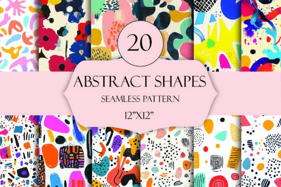 Funky Abstract Shapes Seamless Patterns