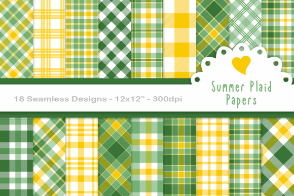 Green Yellow Plaid Seamless Patterns: A Versatile Digital Asset for Creative Projects