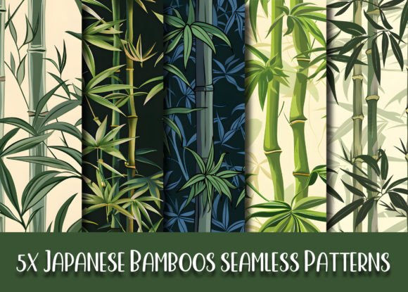 Japanese Bamboo Seamless Patterns – A Timeless Blend of Nature and Art