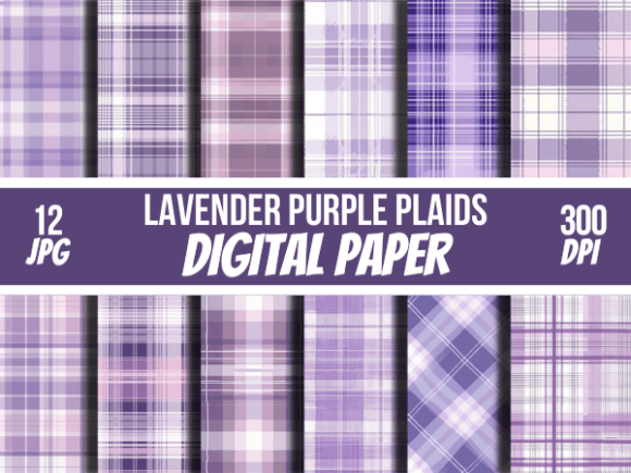 Lavender Purple Gingham Plaids Patterns: A Versatile Digital Paper for Creative Projects