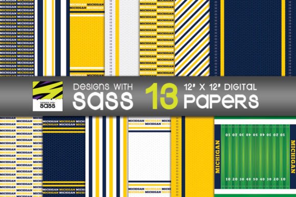 Michigan College Football Patterns 2: A Digital Design Resource for Fans and Creators