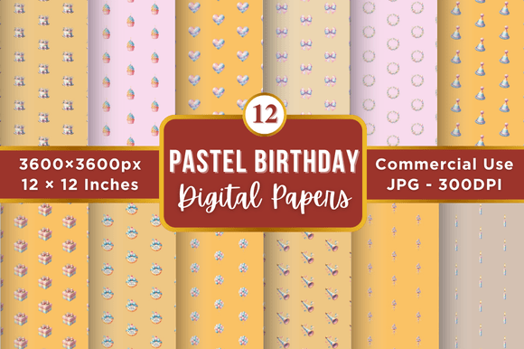 Pastel Birthday Digital Paper Patterns: A Strategic Resource for Creative and Commercial Projects