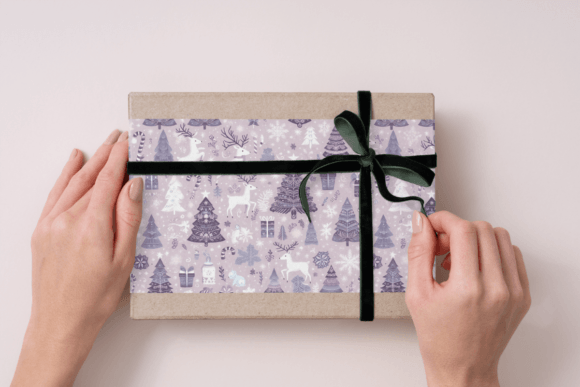 Purple Pastel Christmas Digital Patterns: A Festive and Versatile Design Solution