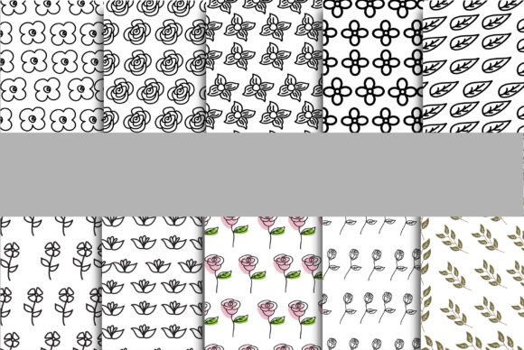 Seamless Rose Flower Patterns