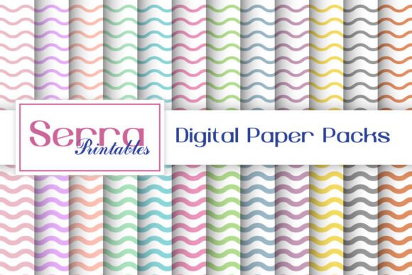Seamless Wavy Basic Pastel Patterns