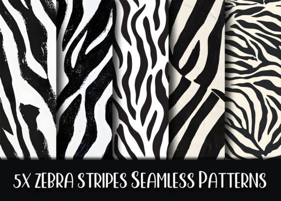 Zebra Stripes Seamless Patterns